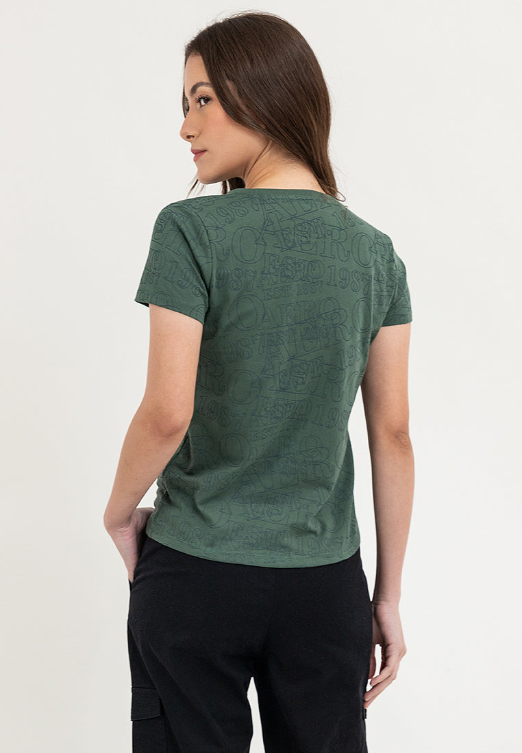 COMFORT FIT GRAPHIC LADIES T-SHIRT Forest Green