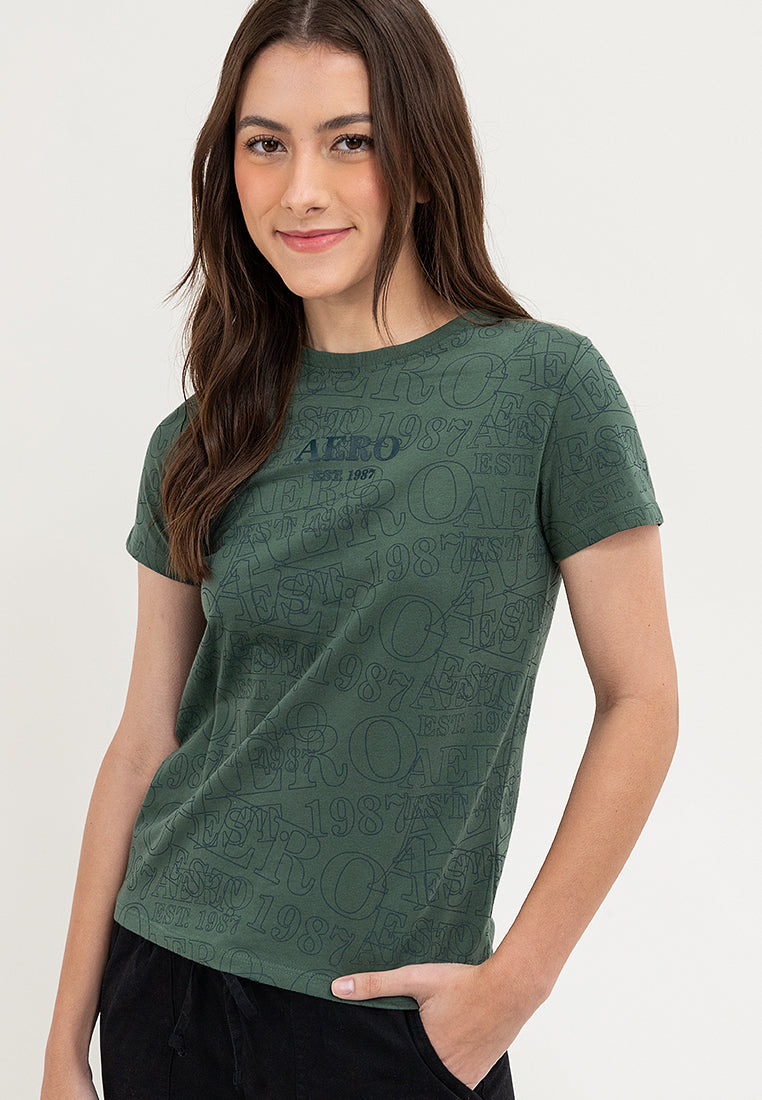 COMFORT FIT GRAPHIC LADIES T-SHIRT Forest Green