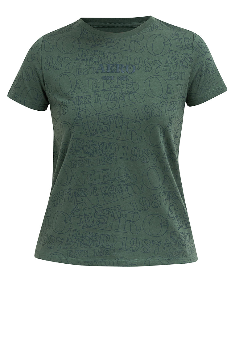 COMFORT FIT GRAPHIC LADIES T-SHIRT Forest Green