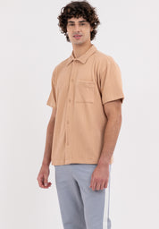 Textured Button Down with Pocket