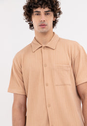 Textured Button Down with Pocket