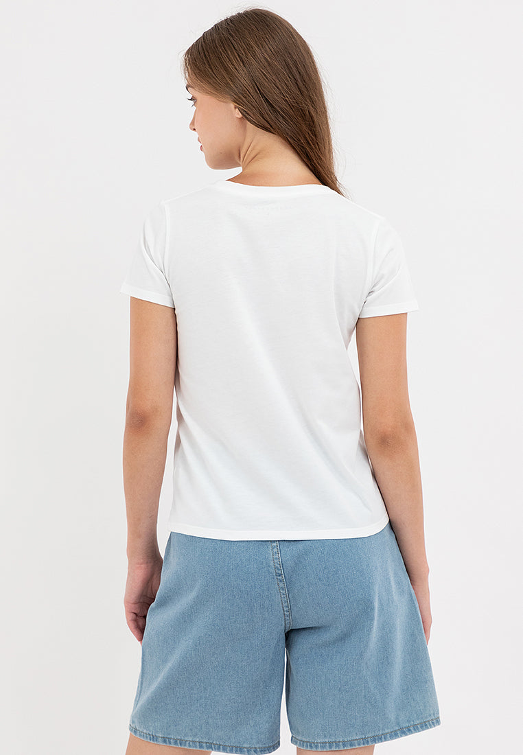 AERO Girls Snow White Comfort Fit Graphic Tee