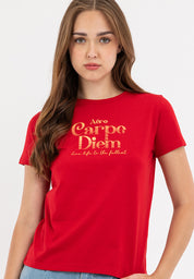 AERO CARPE DIEM Girls Chili Pepper Comfort Fit Graphic Tee
