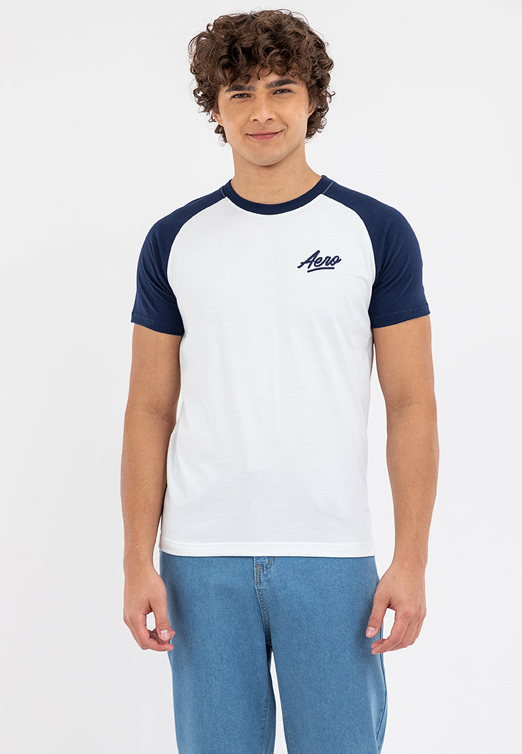 Logo Applique Raglan Tee White