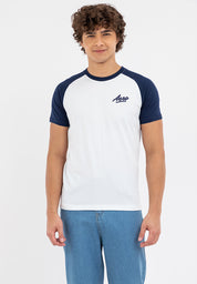Logo Applique Raglan Tee White