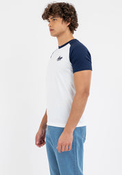 Logo Applique Raglan Tee White