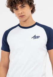 Logo Applique Raglan Tee White