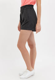 ELASTIC WASIT PAPERBAG SHORTS Dark Gray