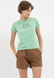 FLORAL GRAPHIC TEE Hemlock Green