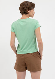 FLORAL GRAPHIC TEE Hemlock Green