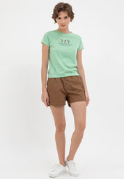 FLORAL GRAPHIC TEE Hemlock Green