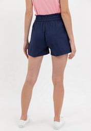 ELASTIC WASIT PAPERBAG SHORTS Navy Blue