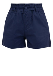 ELASTIC WASIT PAPERBAG SHORTS Navy Blue