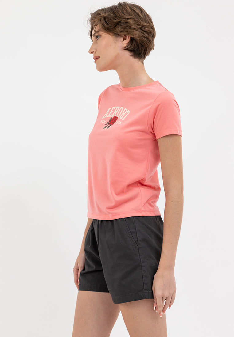FLORAL NEW YORK TEE Shell Pink