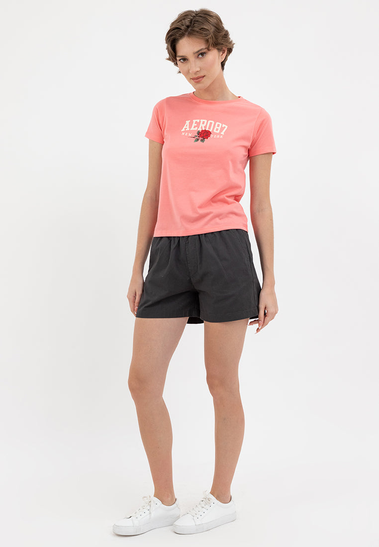 FLORAL NEW YORK TEE Shell Pink