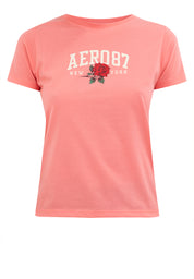 FLORAL NEW YORK TEE Shell Pink