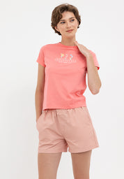 FLORAL GRAPHIC TEE Shell Pink