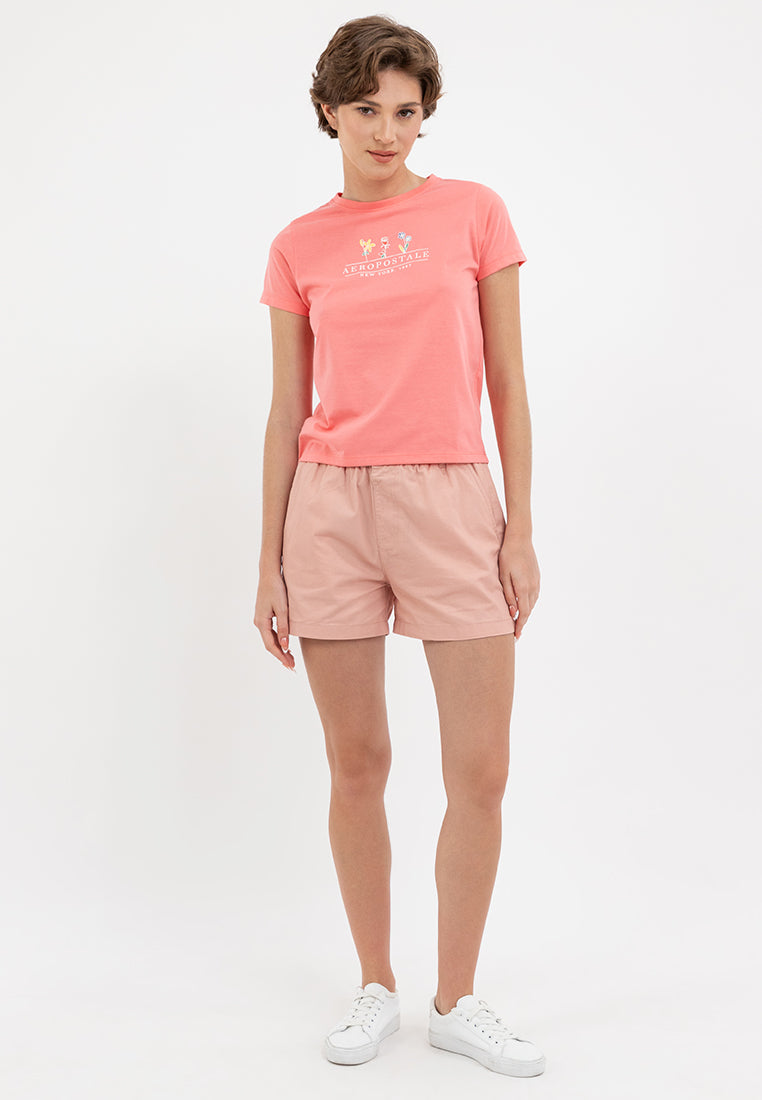 FLORAL GRAPHIC TEE Shell Pink