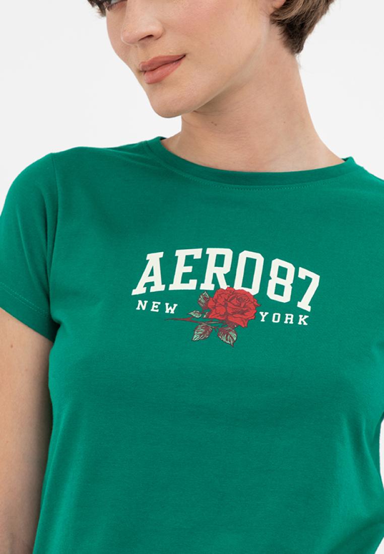 FLORAL NEW YORK TEE Ultramarine Green