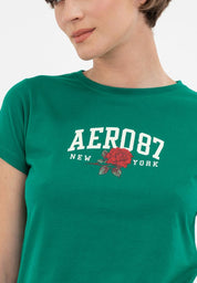 FLORAL NEW YORK TEE Ultramarine Green