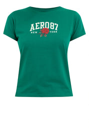 FLORAL NEW YORK TEE Ultramarine Green