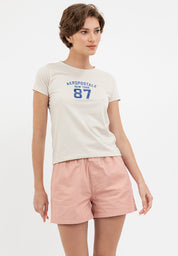 87 GRAPHIC TEE Beige