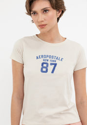 87 GRAPHIC TEE Beige