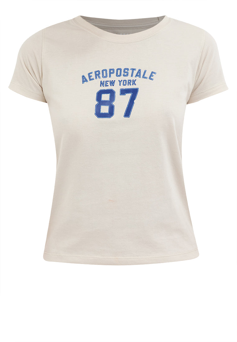 87 GRAPHIC TEE Beige