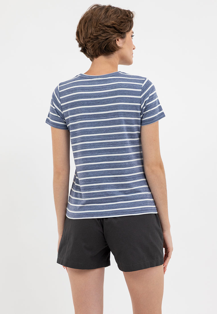 A87 BOXY STRIPE TEE Blue