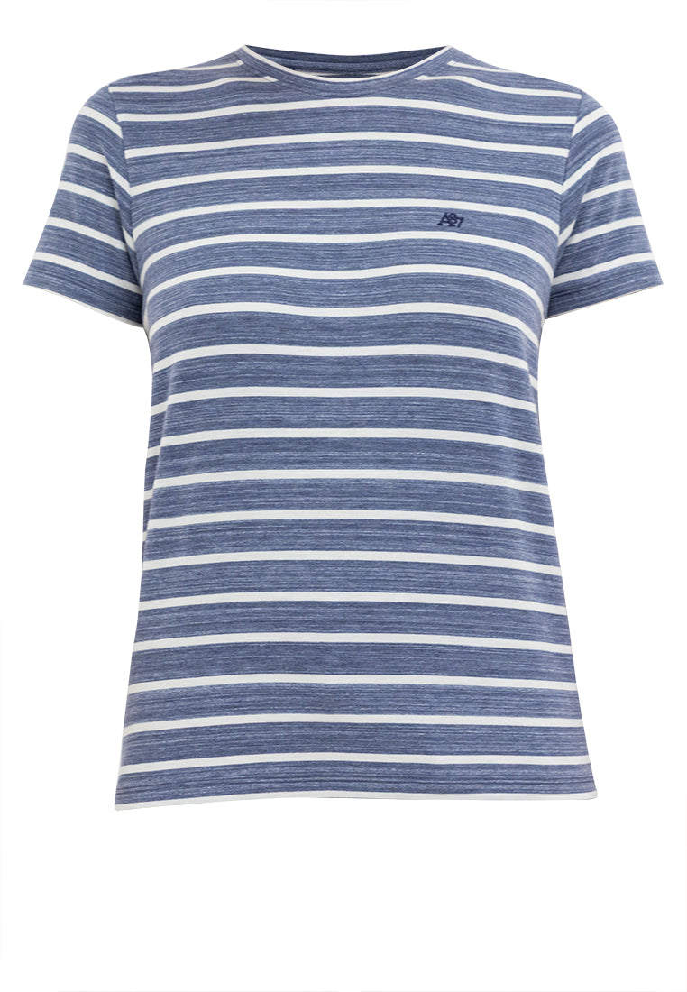 A87 BOXY STRIPE TEE Blue