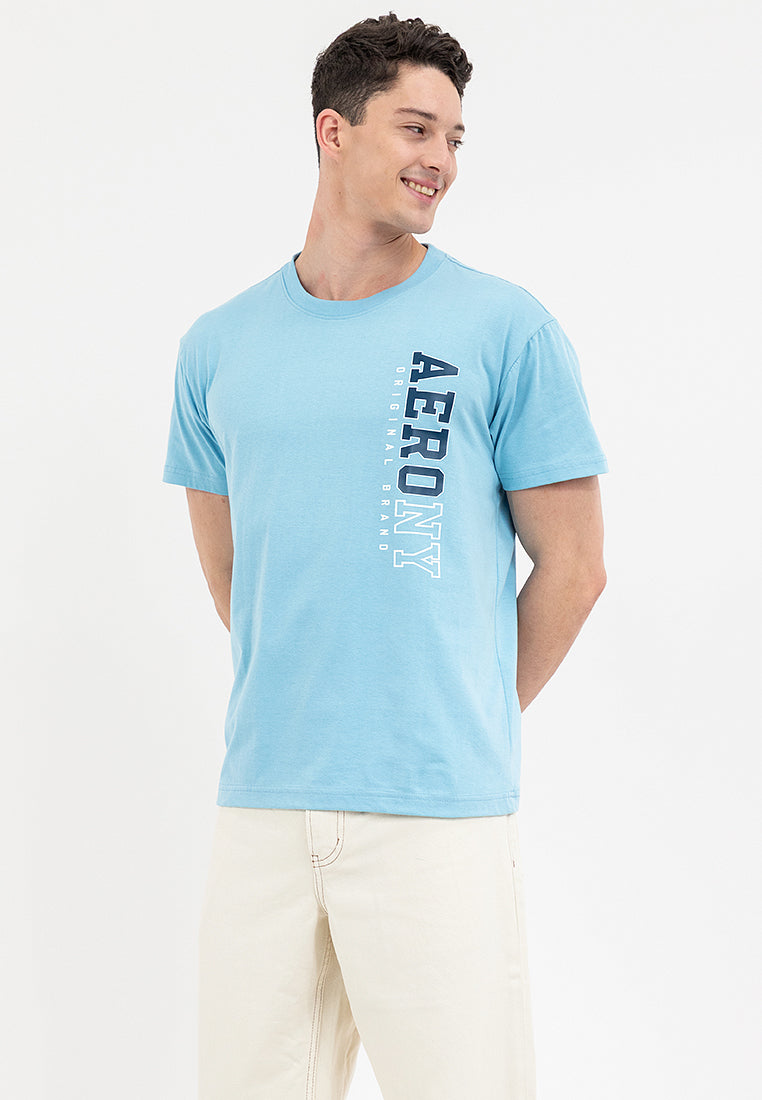 VERTICAL LOGO TEE Air Blue