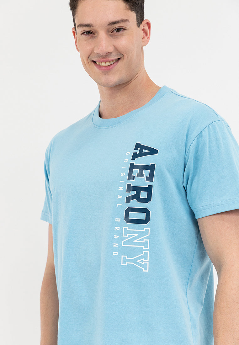 VERTICAL LOGO TEE Air Blue