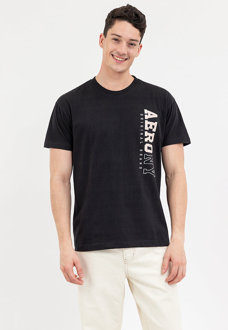VERTICAL LOGO TEE Black