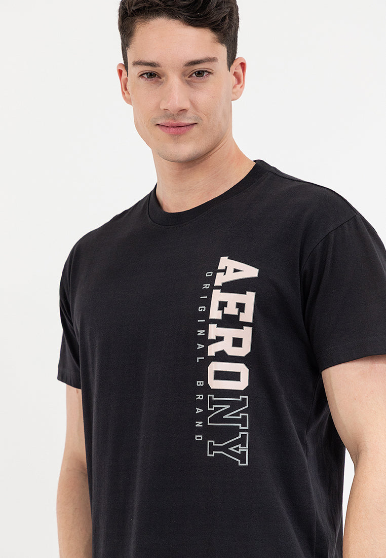 VERTICAL LOGO TEE Black