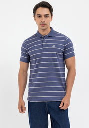 EMBROIDERED LOGO STRIPED POLO SHIRT