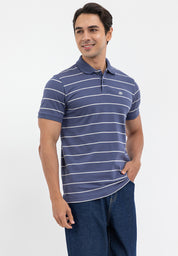 EMBROIDERED LOGO STRIPED POLO SHIRT