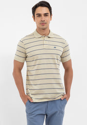 EMBROIDERED LOGO STRIPED POLO SHIRT