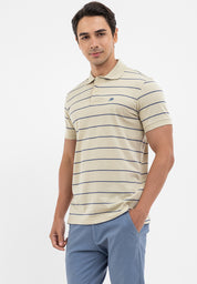 EMBROIDERED LOGO STRIPED POLO SHIRT