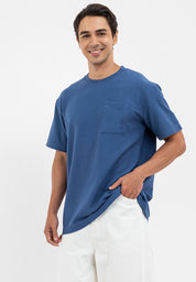 STRIPE WAFFLE LOOSE POCKET TEE