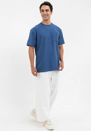 STRIPE WAFFLE LOOSE POCKET TEE