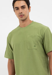 STRIPE WAFFLE LOOSE POCKET TEE