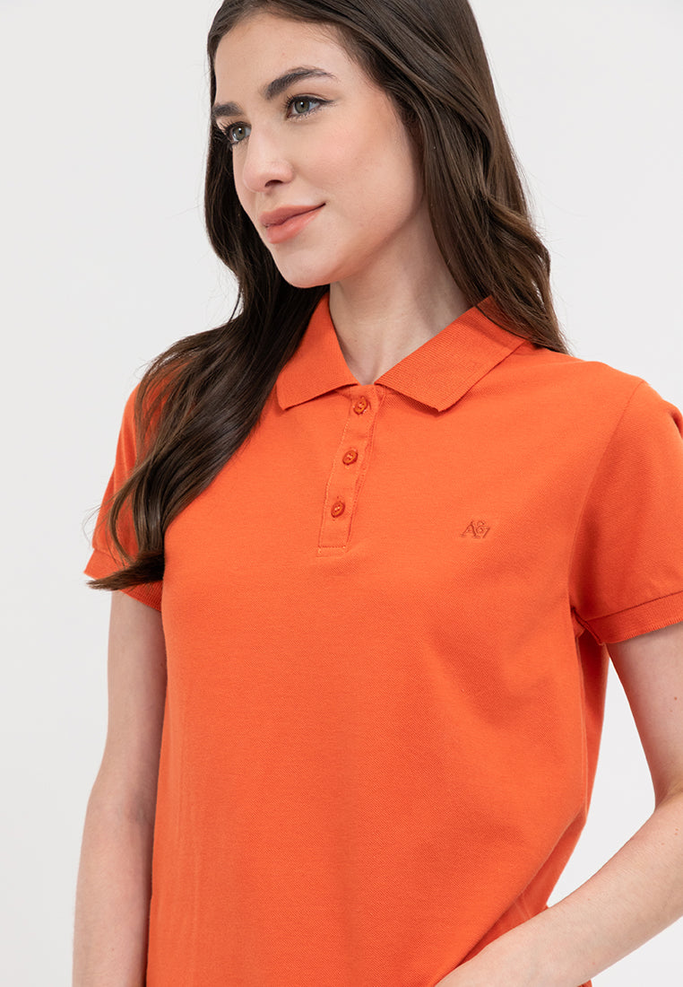 A87 POLO SHIRT Rust Orange