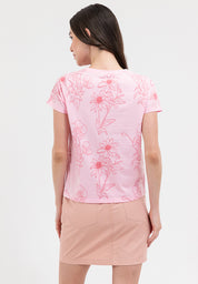 AOP FLORAL TEE Orchid Pink