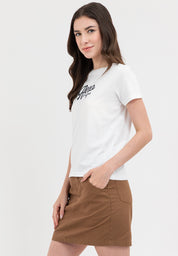 BRAND LOGO SCRIPT TEE White