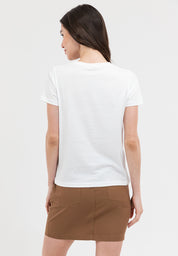 BRAND LOGO SCRIPT TEE White