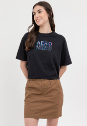 GRADIENT LOGO BOXY TEE Black
