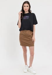 GRADIENT LOGO BOXY TEE Black