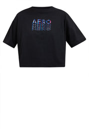 GRADIENT LOGO BOXY TEE Black