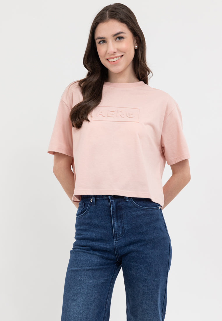 EMBOSSED LOGO BOXY TEE