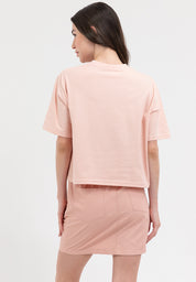 GRADIENT LOGO BOXY TEE  Evening Sand